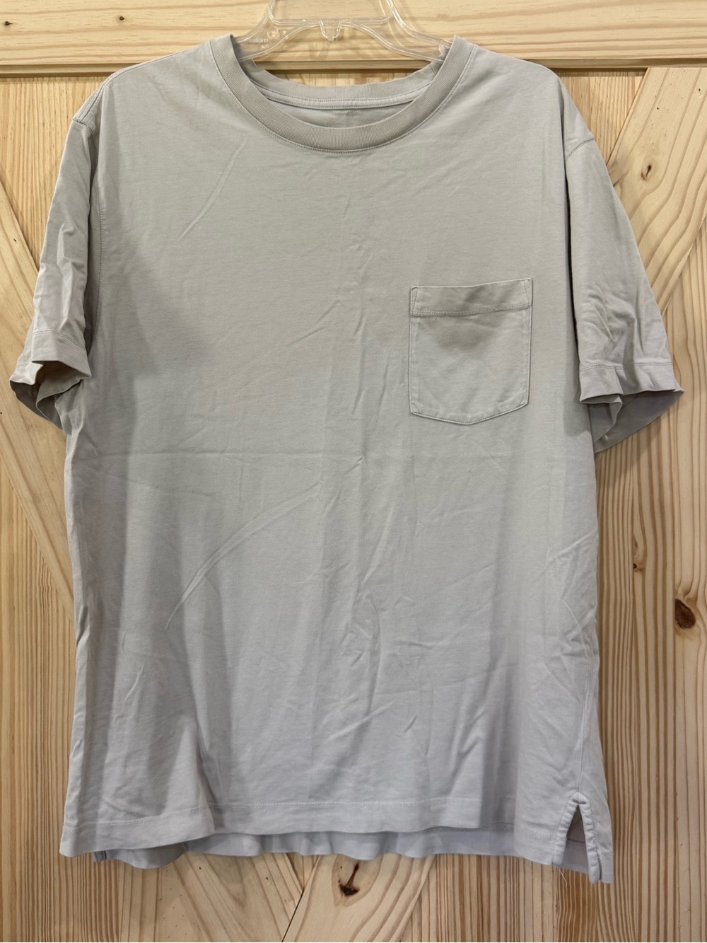 Banana Republic Authentic Tee Mens Large Gray 100% Supima Cotton‎ Pocket T-Shirt